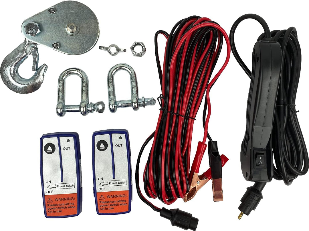 Berger & Schröter 31146 12 V Premium PKW-Seilwinde mit Funkfernbedienung, Grau, 390 x 260 x