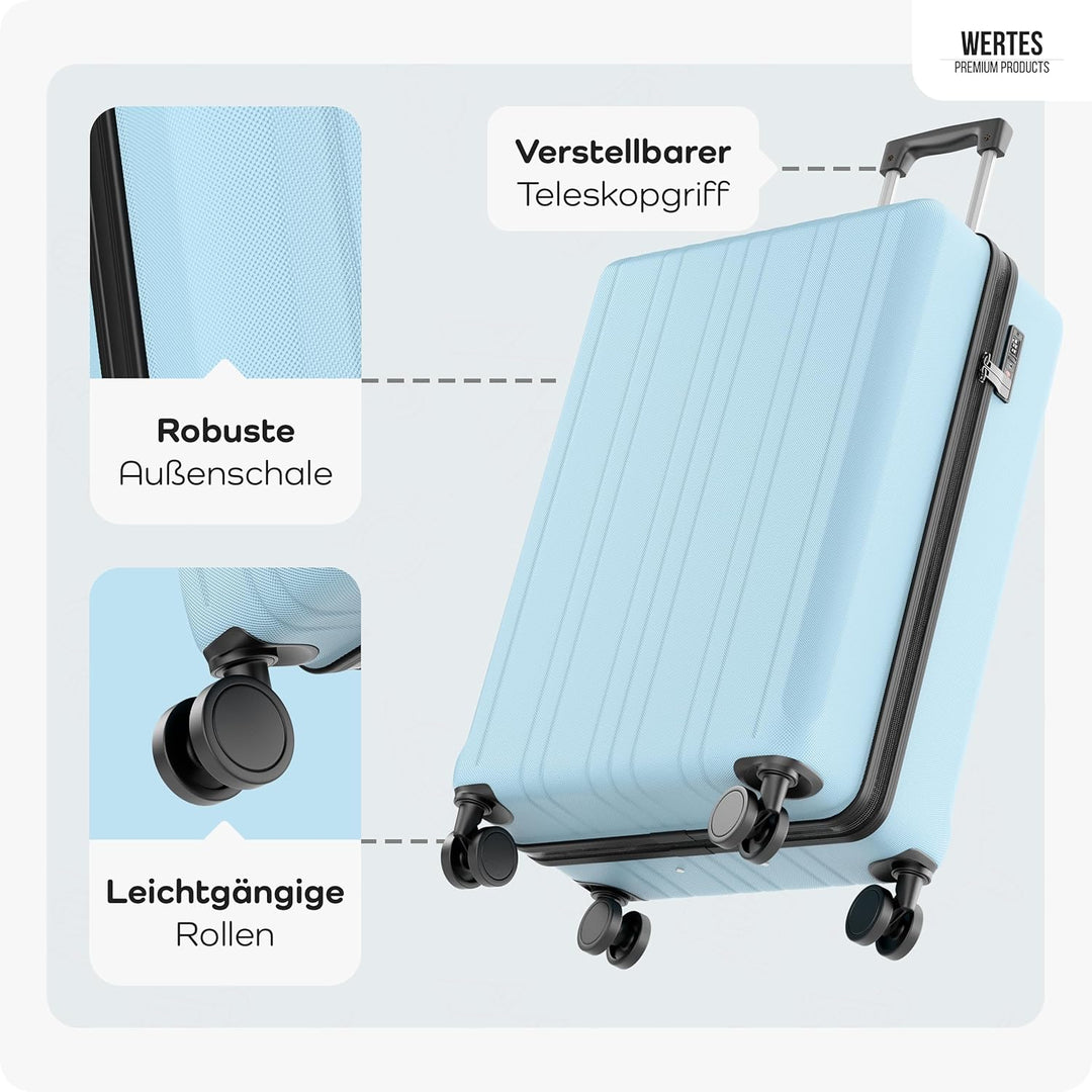 Koffer Gross 77cm - 100L - TSA Schloss Hartschalen Koffer mit Doppelrollen, Reisekoffer & Trolleys,