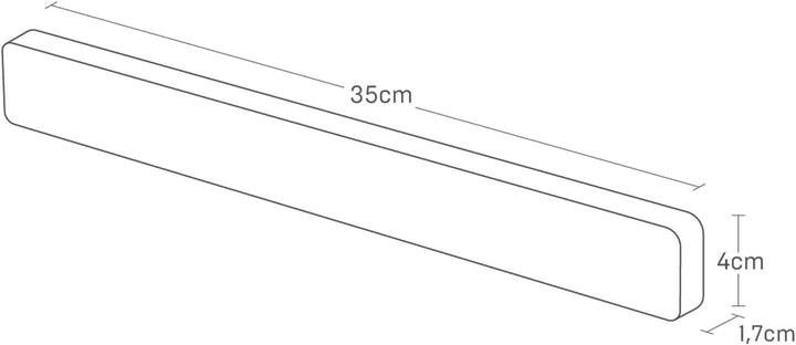 Yamazaki 5202 TOWER Magnetischer Messerhalter, schwarz, ABS-Harz/Magnet/Silikone, minimalistisch, 1,