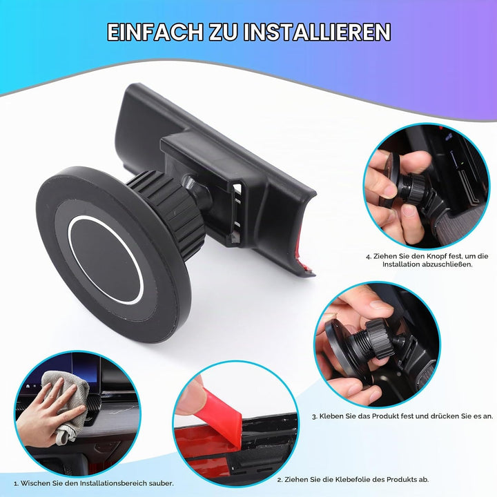 Magnetische Handyhalterung kompatibel mit BMW 5er G60 G61 Baujahr 2024 2025, Lüftungsgitter Halterun