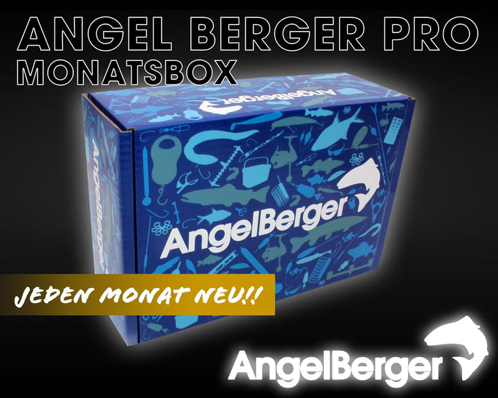 Angel Berger Pro Monatsbox Angelbox gefüllt mit Angelzubehör Promo Box Fishing Tackle Geschenk Angel