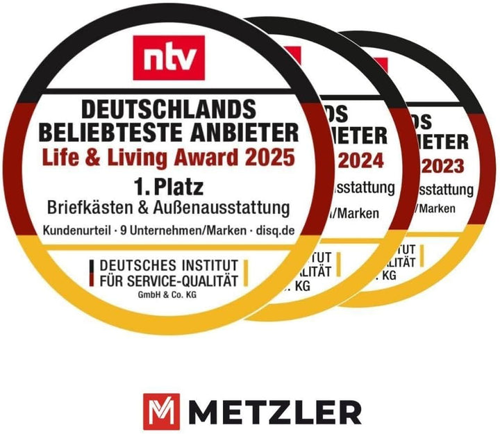 Metzler moderner Unterputz Briefkasten in Anthrazit RAL 7016 Einbaubriefkasten Pulverbeschichtet, ho