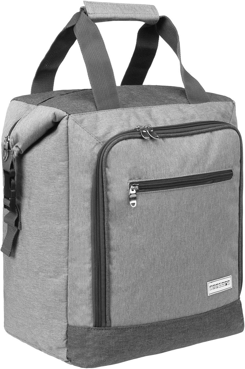 anndora Kühltasche hellgrau - Modellwahl 26 Liter - hellgrau meliert, 26 Liter - hellgrau meliert