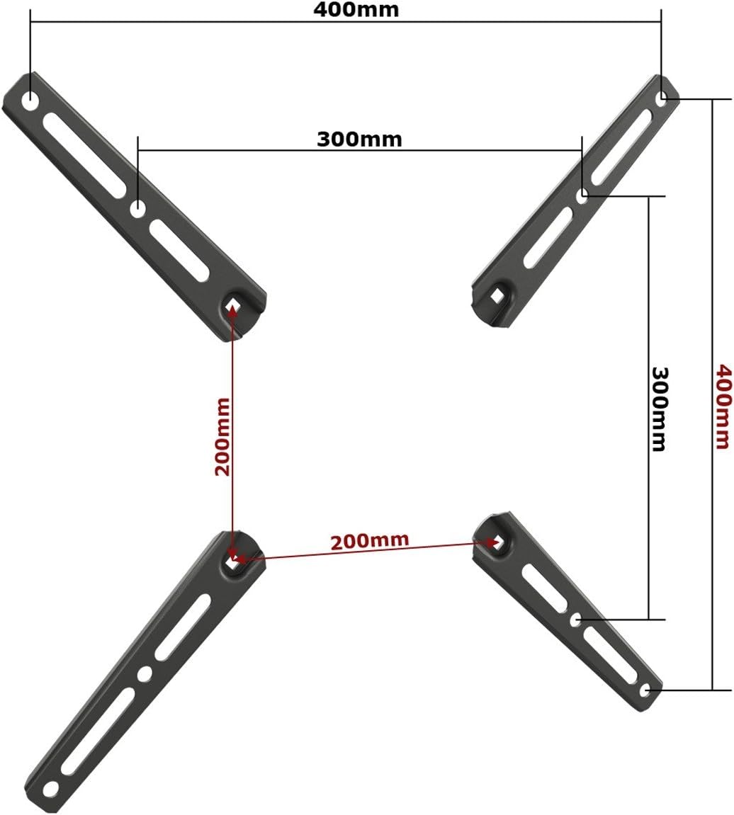 RICOO VESA Adapter universal TV Wandhalterung Fernseher Halterung für 32-55 Zoll, VA0200 Erweiterung