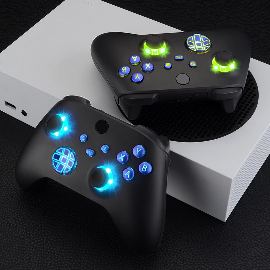 eXtremeRate Leuchttasten für Xbox Series X/S Controller, LED Tasten Knöpfe D-pad Thumbsticks ABXY-Me