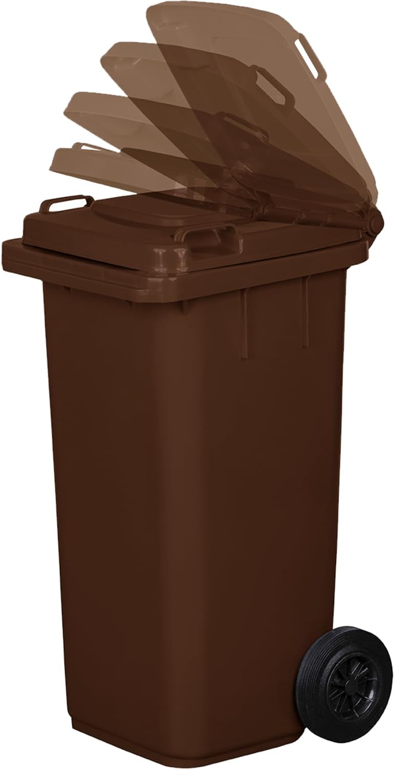 Jestic Mülltonne 120 240 mit leisen Gummirädern, für Mülltrennung, Recycling innen aussen, EN840, 12
