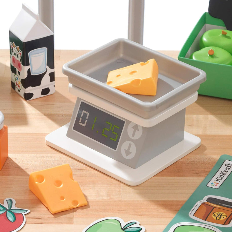KidKraft Spielzeug-Lebensmittel Bauernmarkt für die Kinderküche, Spielset mit 34 Teile, Spielküche Z