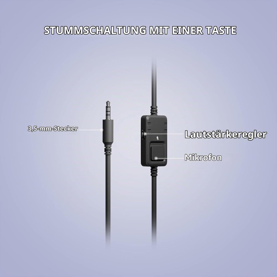 SOMiC G951S Violett Gaming Headset mit Mikrofon, Mädchen, Frauen Abnehmbarer Cat-Ear-Kopfhörer mit L