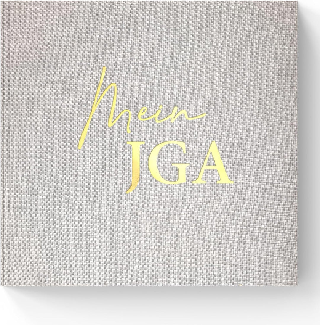 Mein JGA Gästebuch Leinen mit Goldprägung inkl. Gästekarten zum Ausfüllen - Erinnerungsbuch für Jung