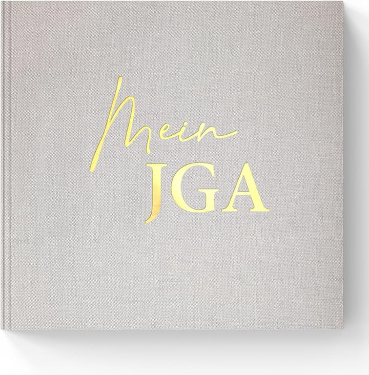Mein JGA Gästebuch Leinen mit Goldprägung inkl. Gästekarten zum Ausfüllen - Erinnerungsbuch für Jung