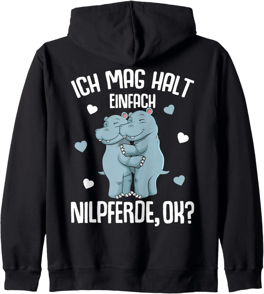 Nilpferd Ich mag halt Nilpferde Hippo Kinder Damen Mädchen Kapuzenjacke