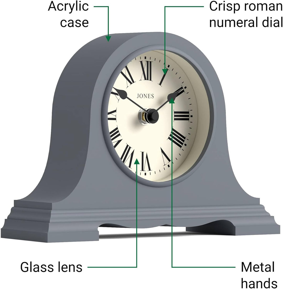 JONES CLOCKS® Speakeasy klein kaminuhr | Klassisches Design des napoleonhutes | Französische Marine