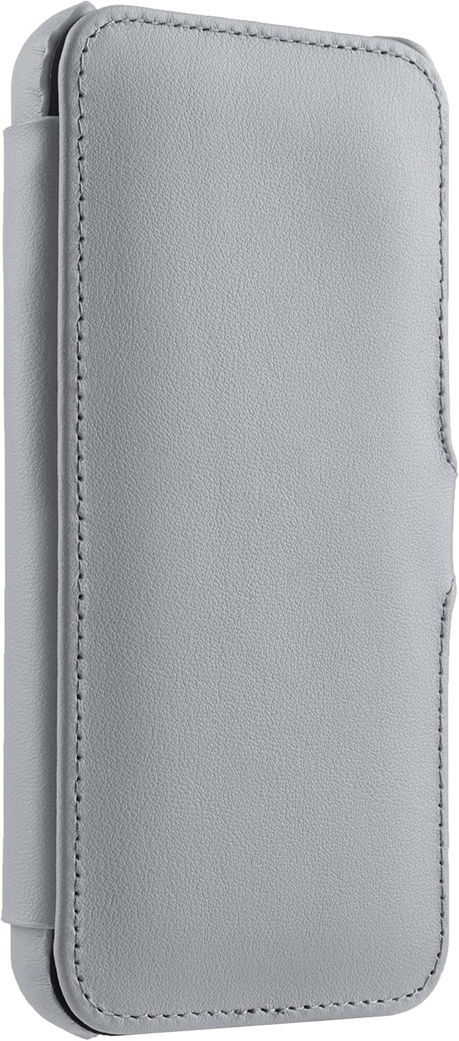 STILGUT Book Case kompatibel mit iPhone 13 mini (5.4“) Hülle aus Leder mit Clip-Verschluss, Klapphül