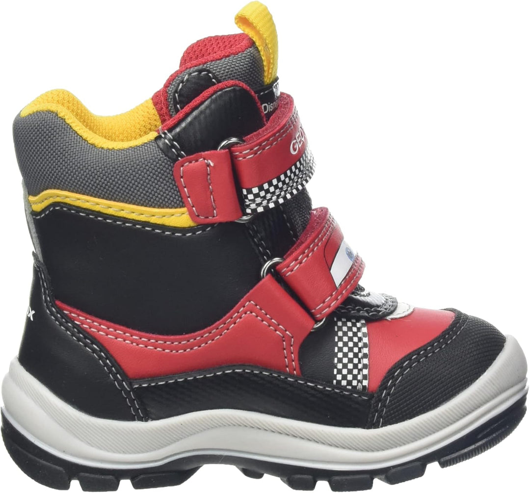 Geox Jungen B Flanfil Boy B AbxANKLE BOOTS 22 EU Red Black, 22 EU Red Black
