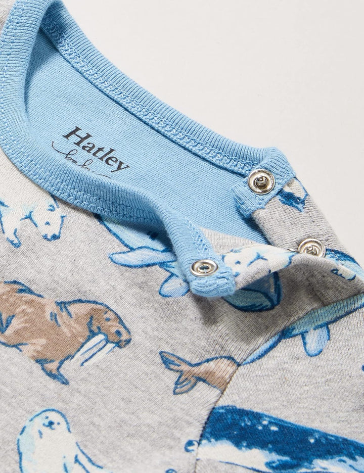 Hatley Baby - Jungen Organic Cotton Long Sleeve Pyjama Set Pyjamaset 9-12 Monate Arctic Animals, 9-1