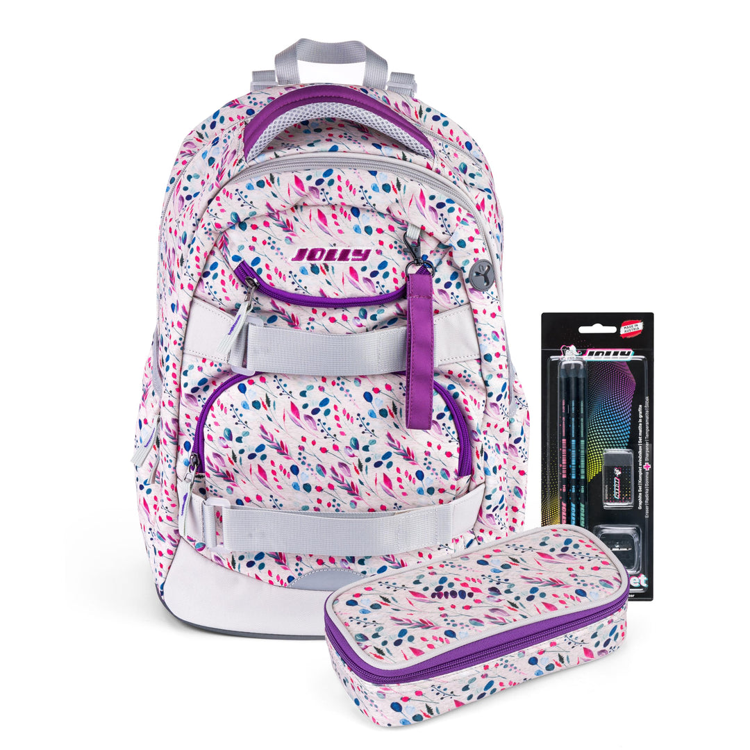 JOLLY Next Generation Rucksack, 8-teilig, verstellbare Schultergurte und Brustgurt, zwei grosse Fäch