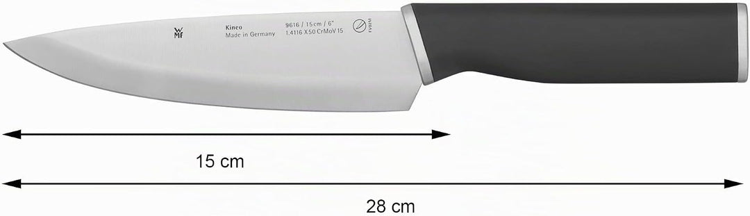 WMF Kineo Kochmesser 28 cm, Made in Germany, Küchenmesser scharf, Performance Cut, Kinetisches Desig