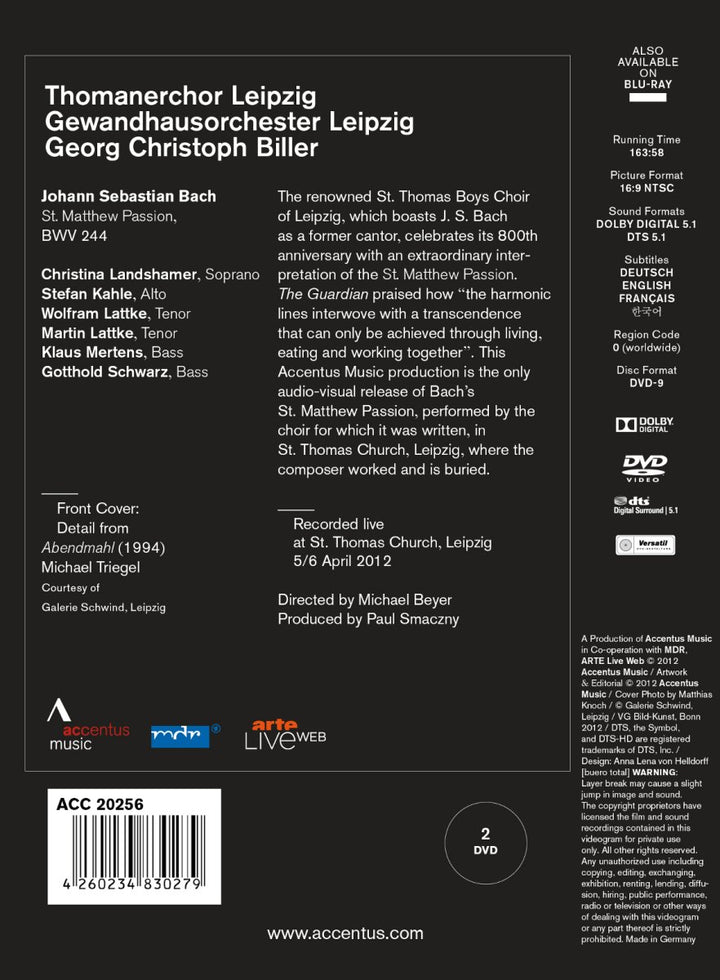 Bach: Matthäus-Passion - Thomanerchor, DVD