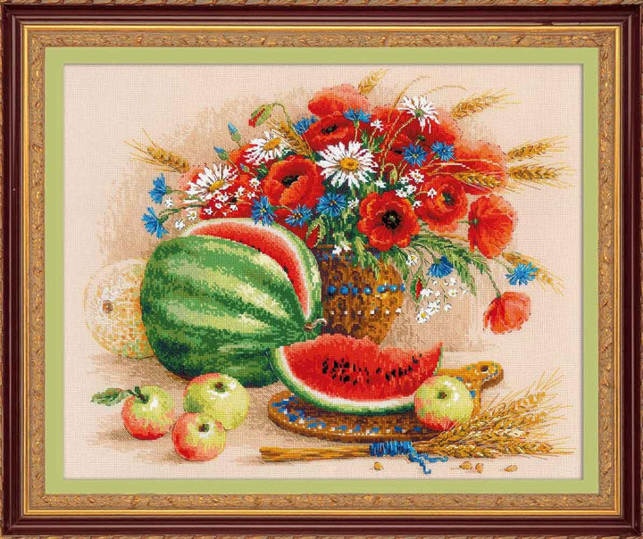 Riolis 100/060 Kreuzstich Set Zählmuster, Baumwolle, Mehrfarbig, 50x40cm