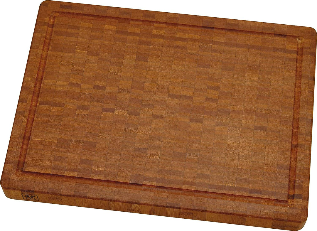 Zwilling Spices Mörser mit Stössel, Ø 11 cm, Granit, Schwarz & 30772100 Schneidbrett, Bambus, mittel