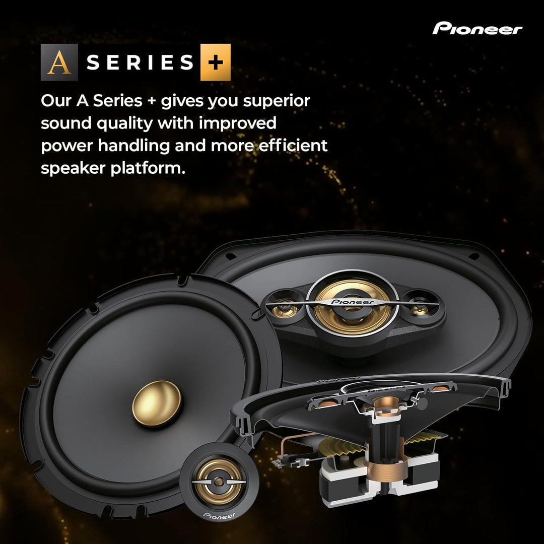 Pioneer TS-A1601C 16,5 cm 2-Weg-Komponentenlautsprecher Set mit 2 Lautsprechern (je 350 W max, 80 W