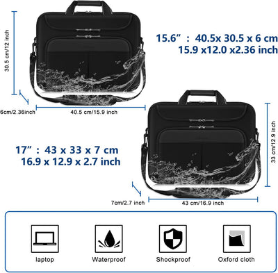 Alfheim Laptop Tasche, 15,6-16 Zoll/17 Zoll Wasserdichte Schützende Messenger Aktentasche Tasche mit