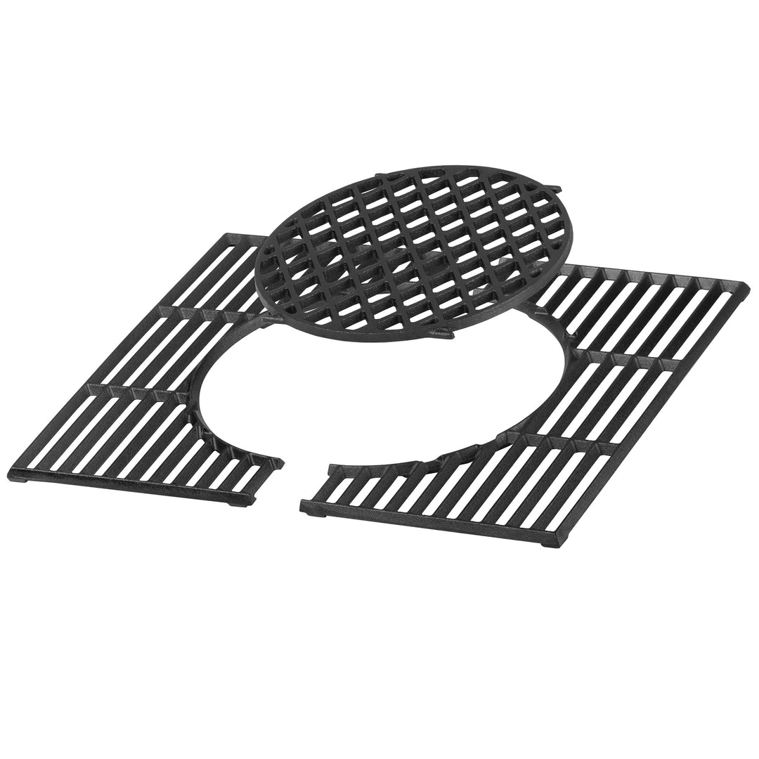 BBQ-Toro Gusseisen Grillrost System 52 x 44 cm | Rost-in-Rost Gussrost Grill, Gusseisen Einsatz Holz