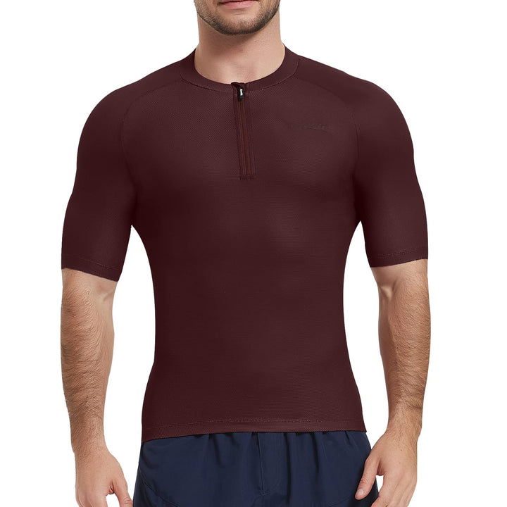 Santic Radtrikot Herren Kurzarm Fahrradtrikot Herren Fahrradshirt Radshirt Kurzarm Sommer mit Tasche