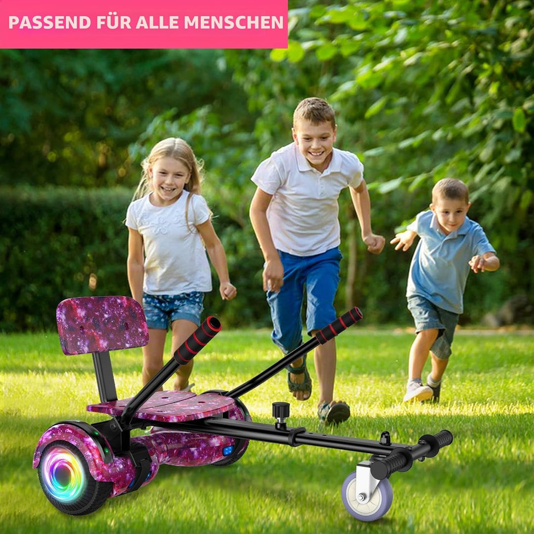 SISIGAD Hoverboard Kart Scooter für alle Gelände Self Balanciert 6,5 Zoll mit Bluetooth Lautsprecher