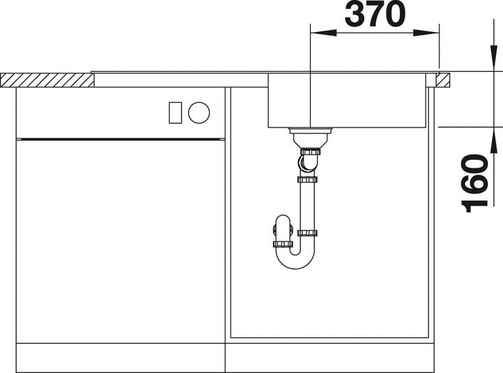 Blanco Livit XL 6 S Küchenspüle, Edelstahl Bürstfinish, 518519 60 cm Unterschrank Extra grosses Beck