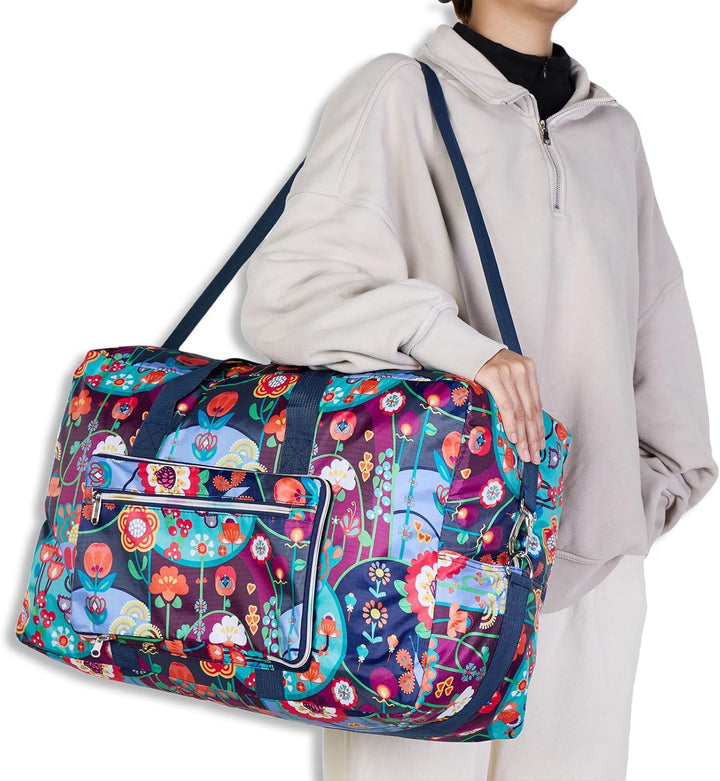 Arxus Grosse Faltbare Reisetasche Tragen Sie die Reisetasche am Wochenende über dem Gepäck mit Schul