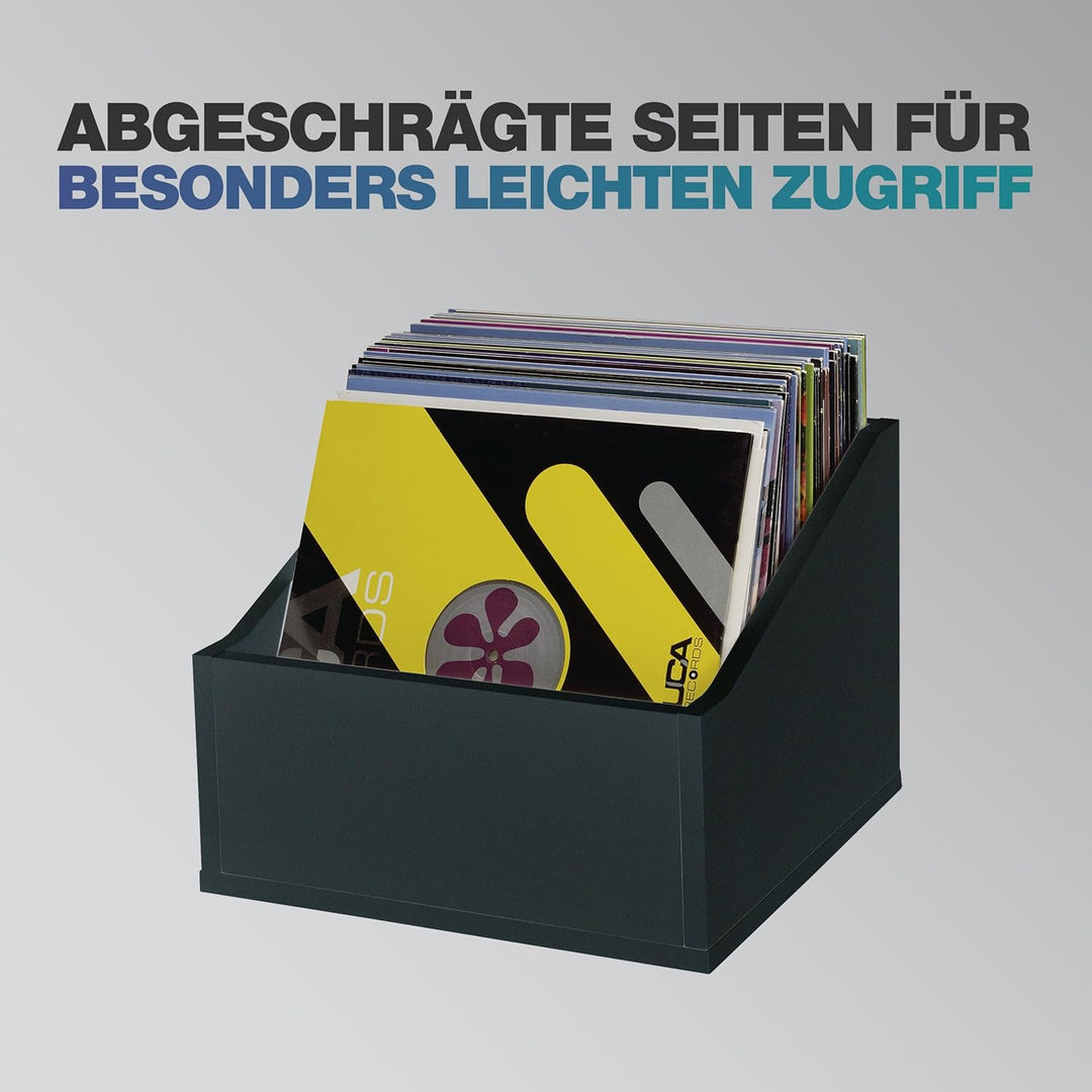 Glorious Record Box advanced black 110 - bis zu 110 Platten im 12''-Format, optisch abgestimmt, Lief