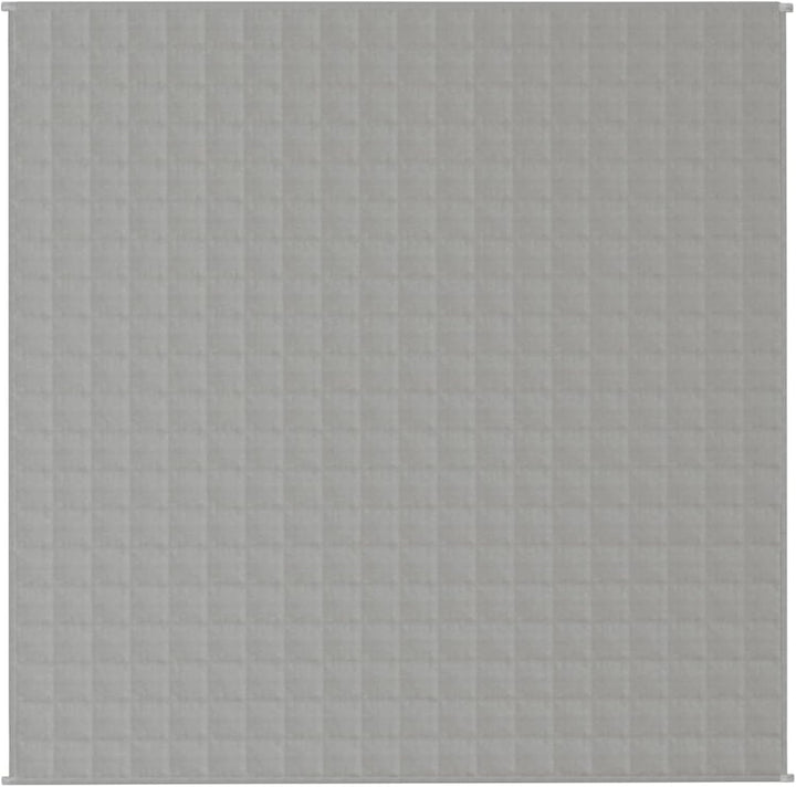 Gewichtsdecke aus grauem Stoff, 200 x 200 cm, 13 kg