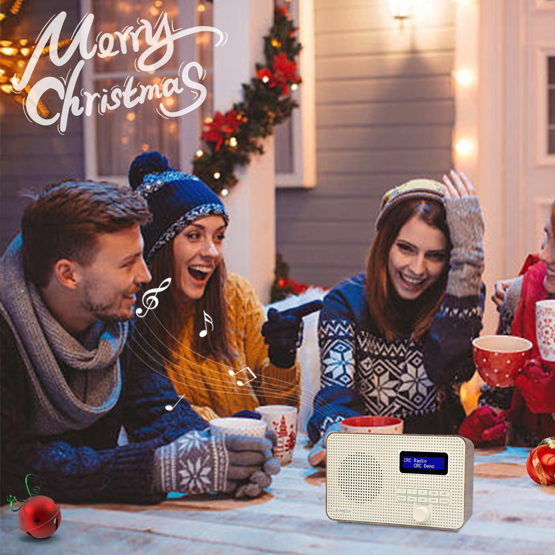 LEMEGA DR1 Tragbares DAB/DAB+ und UKW-Digitalradio,DAB-Radio mit Handbedienung,Doppelalarm,Schlummer