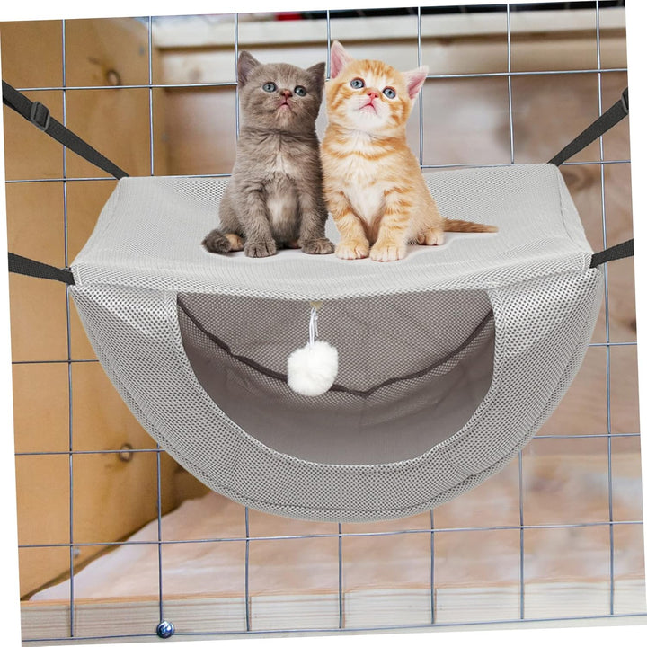 Kisangel Hängematte für Katzen Atmungsaktive Katzenhängematte für Schlafplatz für Haustiere Waschbar