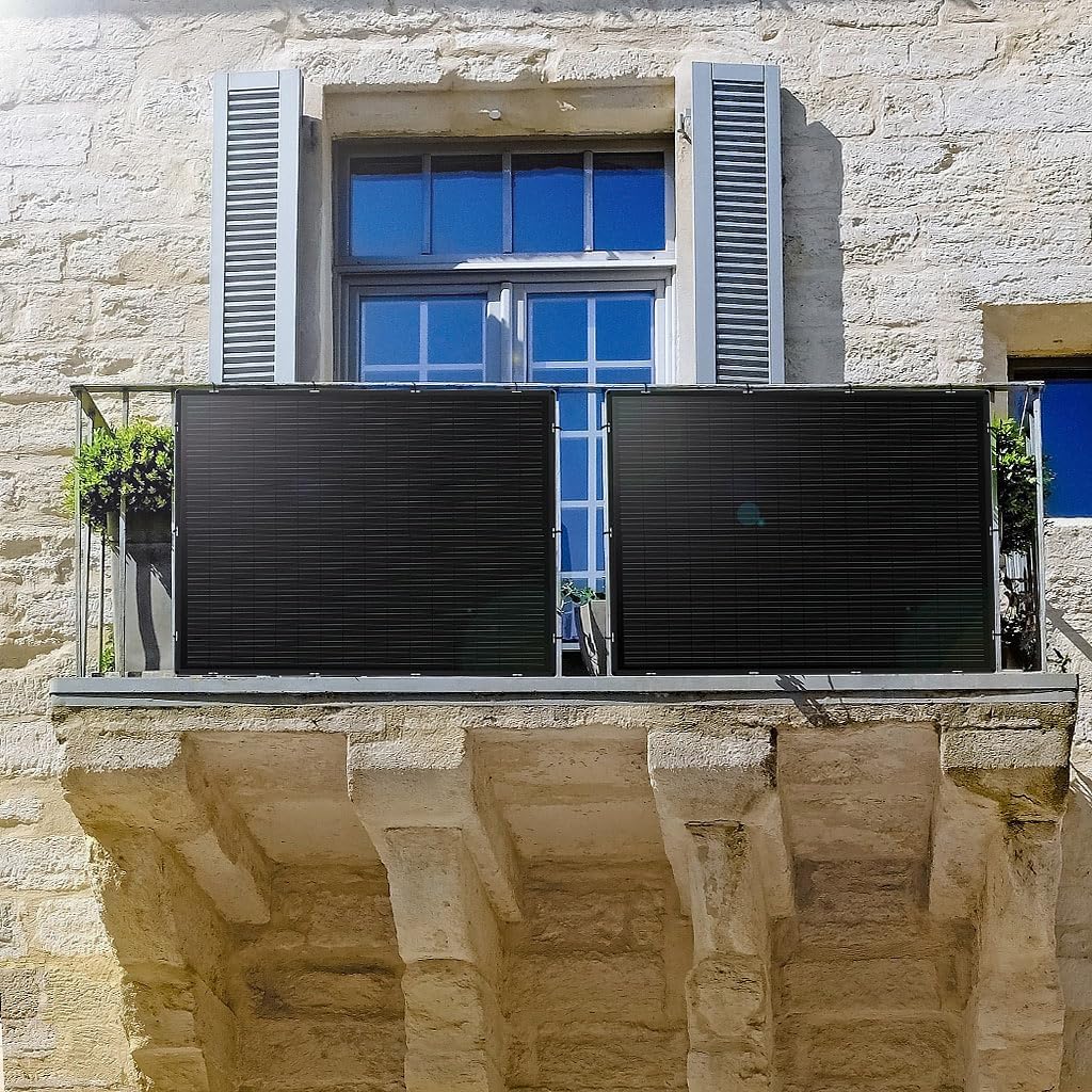 revolt Balkonkraftwerk: 2er-Set ultradünne &amp; superleichte monokristalline Solarmodule, 2X 215W (Balk