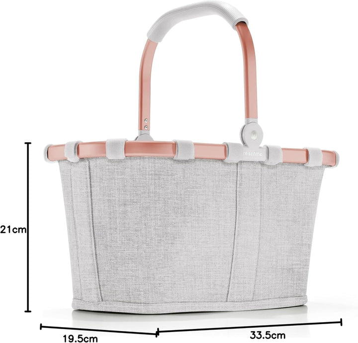 reisenthel carrybag XS twist sky rose – Stabiler Einkaufskorb mit praktischer Innentasche – Elegante