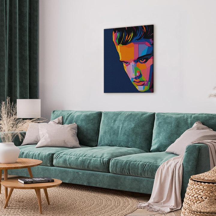 murando - Malen nach Zahlen Porträt Elvis Vintage 40x60 cm Malset mit Holzrahmen auf Leinwand für Er