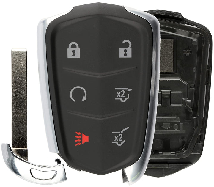 Remote Key Fob Shell Insert Case Replacement for Cadillac Escalade HYQ2AB 6btn One, One