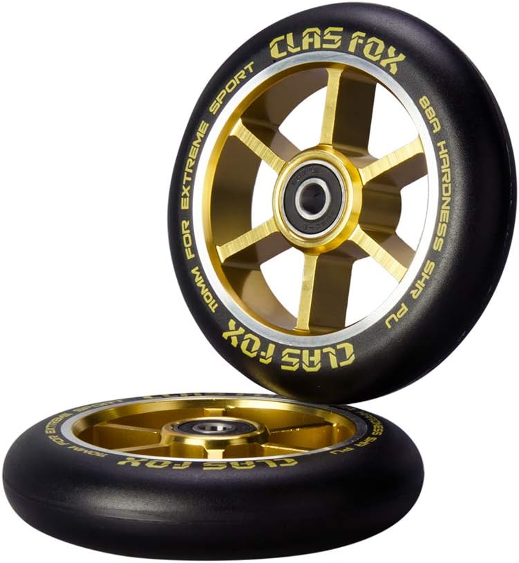 CLAS FOX Pro Stunt Scooter Rollen Roller Räder 110mm EIN Paar mit ABEC-9 Kugellager CNC Metallker (2