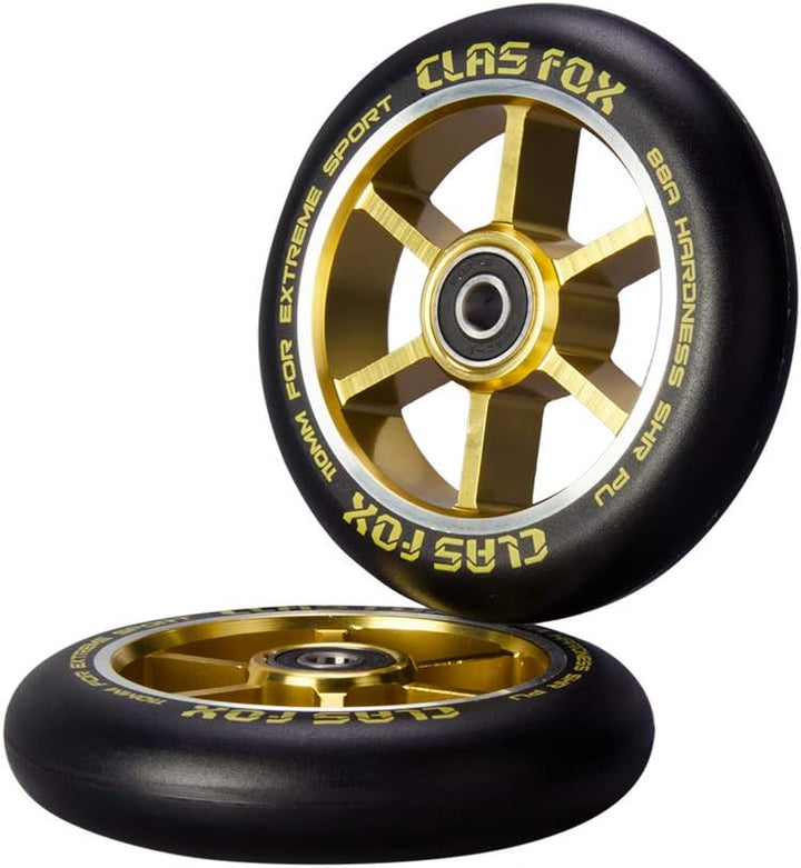 CLAS FOX Pro Stunt Scooter Rollen Roller Räder 110mm EIN Paar mit ABEC-9 Kugellager CNC Metallker (2