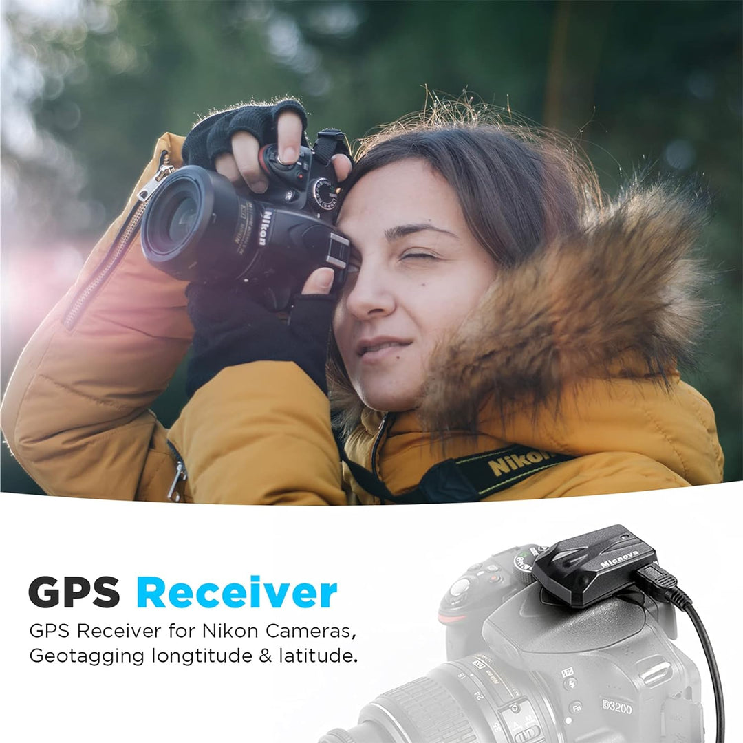 Micnova Kamera GPS Empfänger Navigation Geotagging für Nikon D3100, D3200, D3300, D5000, D5100, D520