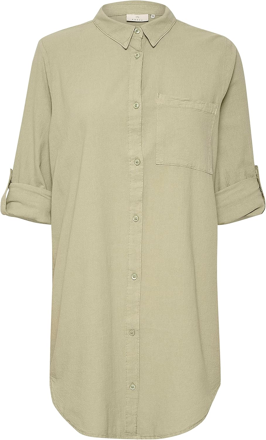 KAFFE Langarm - Hemd KAnaya Damen Hemd Langarm Kragen Lang Casual Hemdbluse