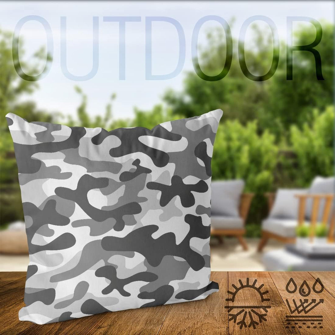 VOID Tarnfarben Grau Kissenbezug Kissenhülle Sofakissen Kissen Deko Outdoor-Kissen Dekokissen, Kisse