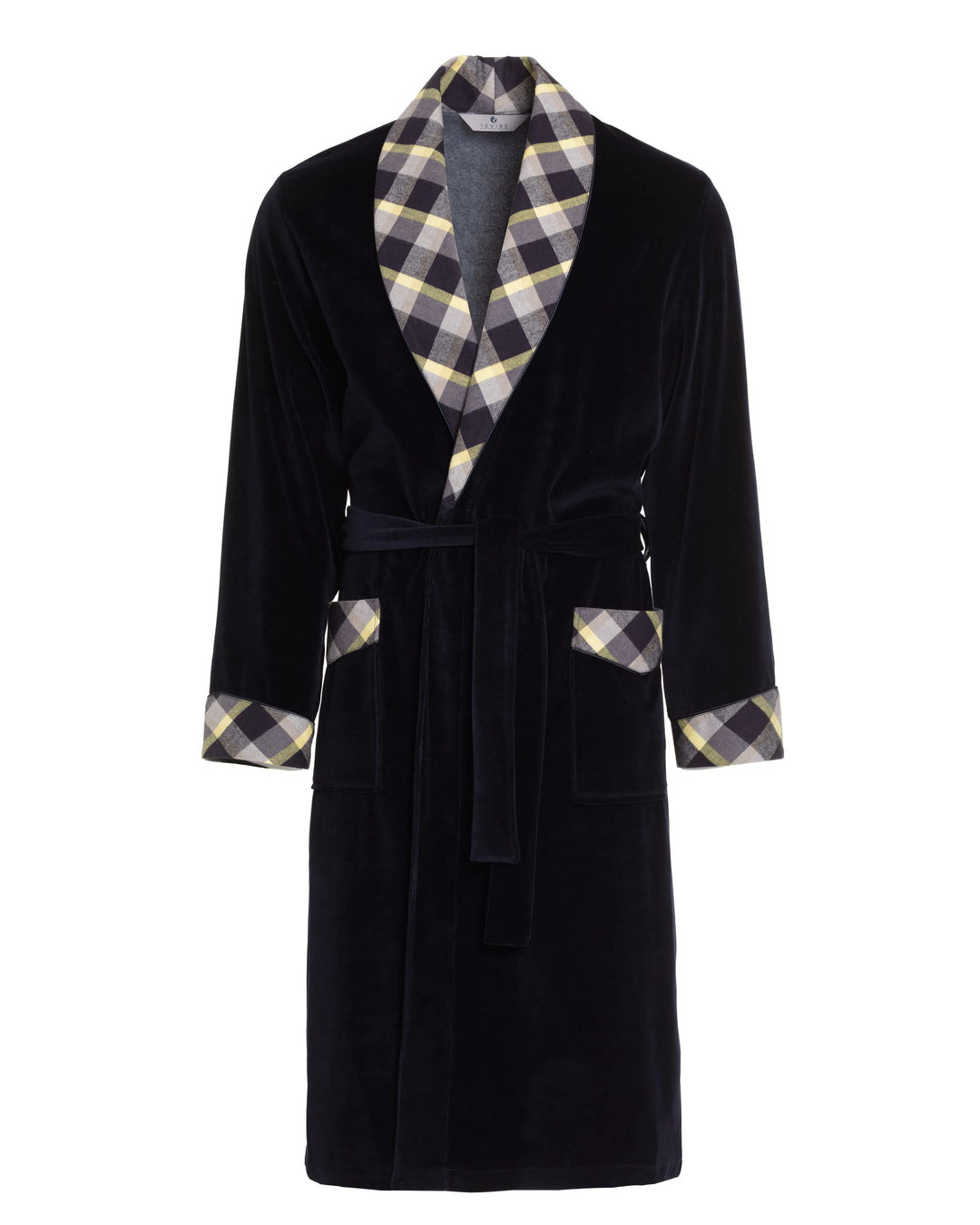 Revise Vasco RE-104 Herren Bademantel - Morgenmantel – 80% Baumwolle Ganzjahres-Bademantel S Dunkelb