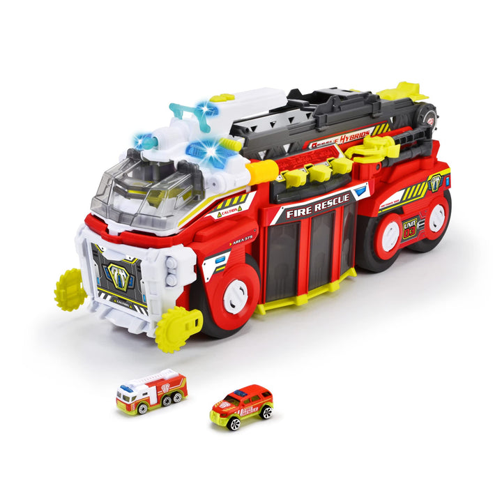 Dickie Toys Rescue Hybrids Feuerwehrauto gross (55 cm) - Rescue Hybrids Feuerwehrauto für Kinder mit