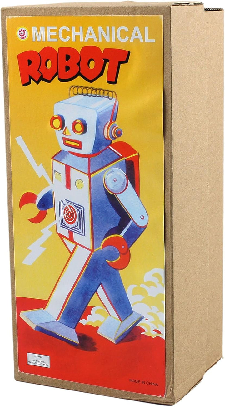 Superfreak Roboter - Mechanical Robot - grau - Blechroboter - Retro Blechspielzeug Modell 03, Modell
