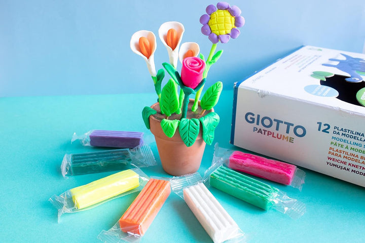 Giotto 5122 00 - Patplume - Sortiment 12 x 350 gramm in sortierten Farben Set 12 x 350 g Mehrfarbig,