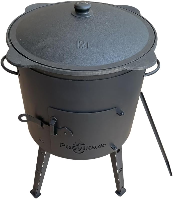 Feuerofen Utschak Ø 40 cm 12L Usbekisch Казан Учак Учаг Uchag uzbekisch Ofen Wok Guseisen