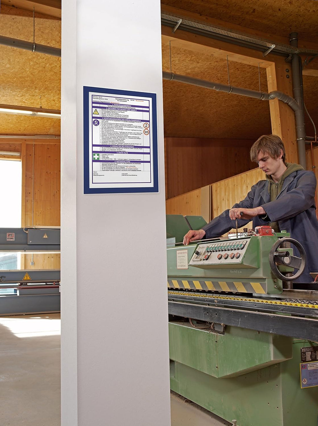 Durable Info-Rahmen Duraframe (A3, selbstklebend mit Magnetverschluss) 6 Stück, dunkelblau, 488307 A